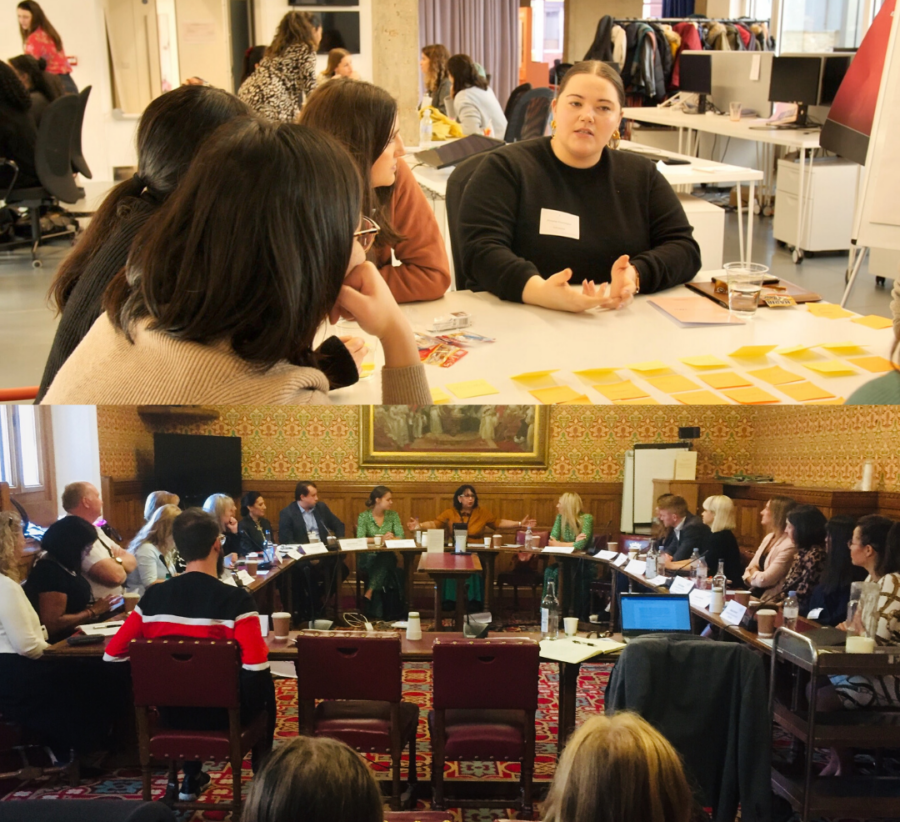 Activists and participants taking part in UN Women UK events